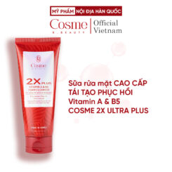 Sữa rửa mặt CAO CẤP TÁI TẠO PHỤC HỒI Vitamin A & B5 COSME 2X ULTRA PLUS